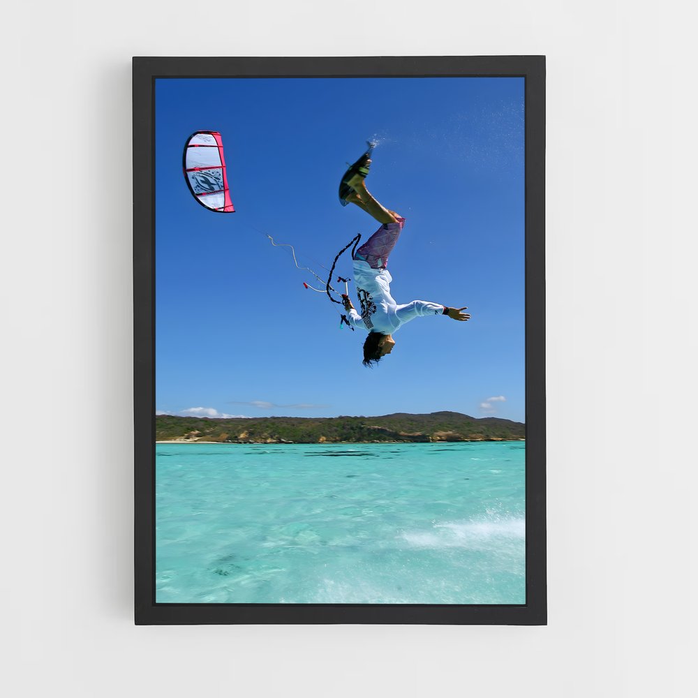 Poster Vol de la Fierté – affiche Kitesurf (vue 2)